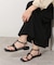 【Paes/ペイズ】Square Panel Sandal