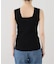 ハイツイストスクエアネックリブタンクトップ