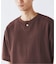 ブロック インレイ 1ボタン ヘンリーネック Tシャツ