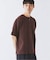 ブロック インレイ 1ボタン ヘンリーネック Tシャツ
