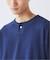 ブロック インレイ 1ボタン ヘンリーネック Tシャツ