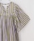 【SARA MALLIKA/サラマリカ】 Cotton Wave Stripe Print Ha：ワンピース