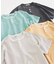 製品染め ワッフル調 ピケ ヘンリーネックTシャツ