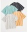 製品染め ワッフル調 ピケ ヘンリーネックTシャツ