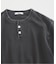 製品染め ワッフル調 ピケ ヘンリーネックTシャツ