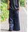 《追加2》リネンコットンワイドギャザーパンツ