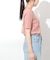 ヘンリーネックランダムリブTシャツ
