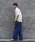 スモーキーデニム 11oz フェード ワイドパンツ