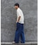 スモーキーデニム 11oz フェード ワイドパンツ