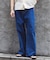 スモーキーデニム 11oz フェード ワイドパンツ