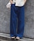 スモーキーデニム 11oz フェード ワイドパンツ