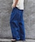 スモーキーデニム 11oz フェード ワイドパンツ