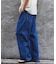 スモーキーデニム 11oz フェード ワイドパンツ