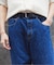 スモーキーデニム 11oz フェード ワイドパンツ