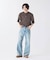 スモーキーデニム 11oz フェード ワイドパンツ