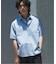 JAMES FABRIC コットンリネン ストライプ 半袖シャツ