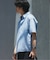 JAMES FABRIC コットンリネン ストライプ 半袖シャツ