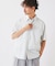 JAMES FABRIC コットンリネン ストライプ 半袖シャツ