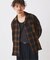 レーヨン アンカット フリンジ オンブレ チェックシャツ