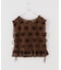 【crinkle crinkle crinkle】 3D embroidery leopard blouse