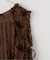 【crinkle crinkle crinkle】 3D embroidery leopard blouse