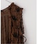 【crinkle crinkle crinkle】 3D embroidery leopard blouse
