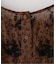 【crinkle crinkle crinkle】 3D embroidery leopard blouse