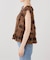 【crinkle crinkle crinkle】 3D embroidery leopard blouse