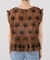 【crinkle crinkle crinkle】 3D embroidery leopard blouse