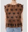 【crinkle crinkle crinkle】 3D embroidery leopard blouse