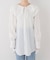 【crinkle crinkle crinkle】  double ruffle neck blouse