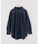 【crinkle crinkle crinkle】 indigo frill collar shirts