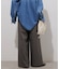 ウォッシャブルサージストレッチタックパンツ