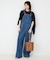 LE DENIM BARE BK サロペット