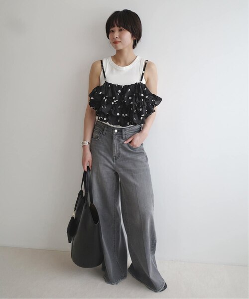 crinkle crinkle crinkleキャミソール crinkle crinkle crinkle ドットフリルキャミ CC-3538｜フォー