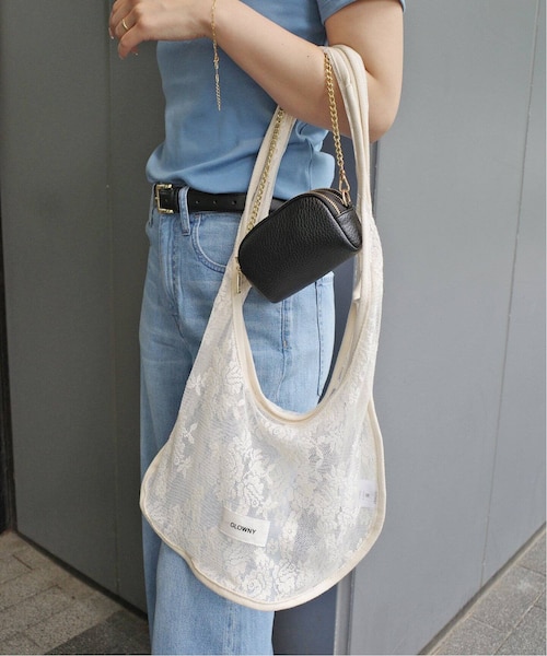 GLOWNY/グロウニー FLORAL LACE BAG GY24BBG008IV/GY24BBG