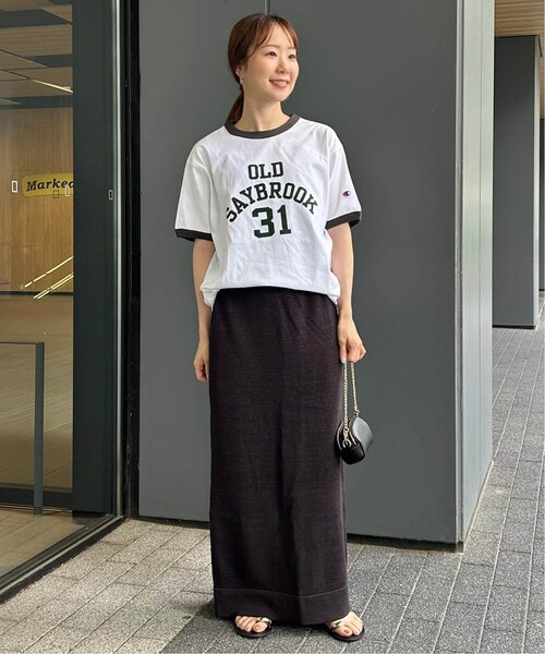 セリーヌ　ワンちゃん　Tシャツ Champion/チャンピオン リンガーTシャツ C3-B346｜フォー