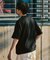 ロールネック クルーネックTシャツ