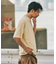 ロールネック クルーネックTシャツ