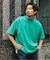ロールネック クルーネックTシャツ