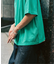 ロールネック クルーネックTシャツ