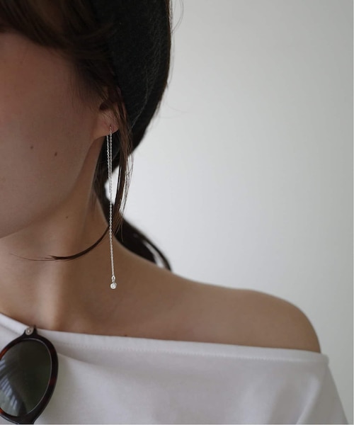 unique/ユニーク SLOBE別注 ダイヤモンドチェーンピアス｜フォー