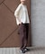 パウダーツイルイージーテーパードパンツ