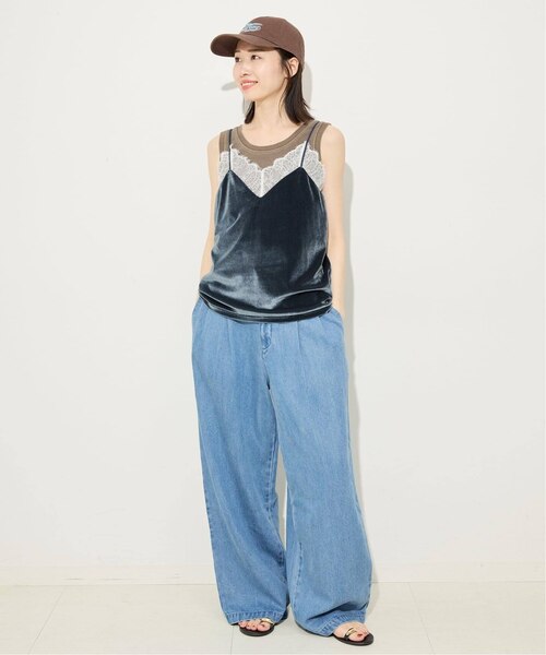 追加》miller/ミラー SLOBE別注 ベロアレースミャミソール｜フォー