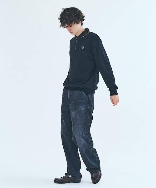 FRED PERRY / フレッドペリー417別注 ハーフジップ リブカラー