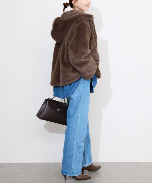 スローブイエナ　FAKEファーフードブルゾン FAKEファーフードブルゾン（その他ブルゾン／アウター）｜SLOBE IENA