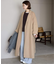 souple wool ダブルフェイスロングコート