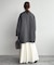 souple wool ダブルフェイスミドルコート