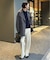souple wool ダブルフェイスミドルコート