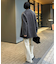 souple wool ダブルフェイスミドルコート